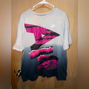 Nike Pink and Black Graphic Tee